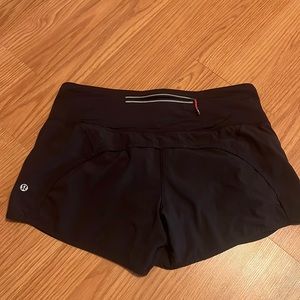 Lululemon black running shorts